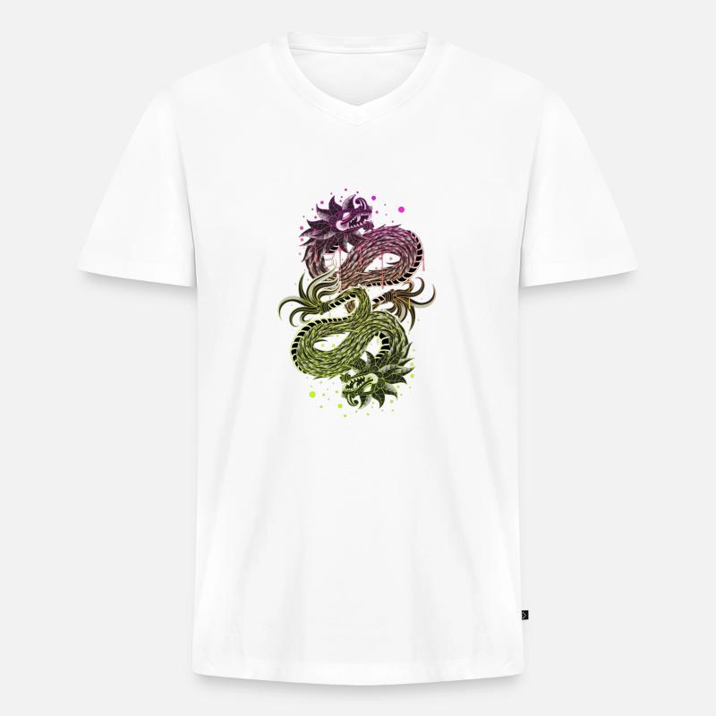 23F 0261 bk - Männer Premium Bio T-Shirt mit V-Ausschnitt - undefined