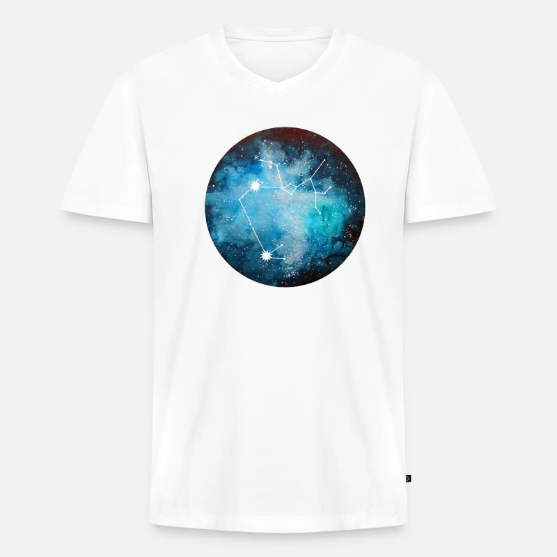 sternzeichen Schütze - Männer Premium Bio T-Shirt mit V-Ausschnitt - Weiß