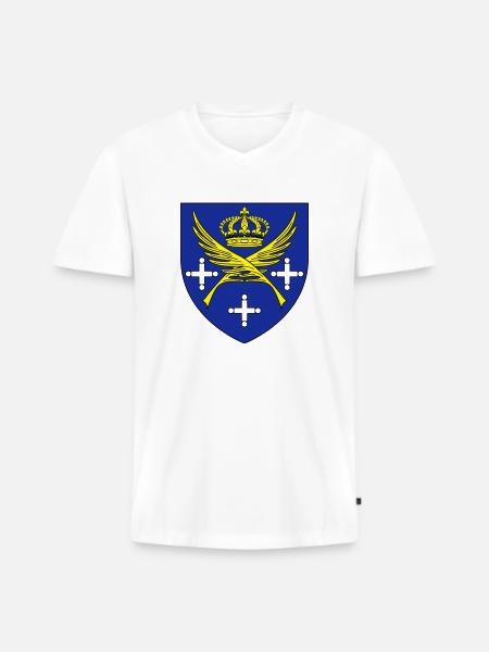 Saint Etienne Loire - Männer Premium Bio T-Shirt mit V-Ausschnitt - Weiß