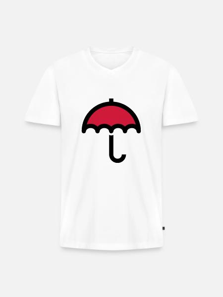 Umbrella icon symbol - Men's Premium Organic T-shirt with V-neck - white