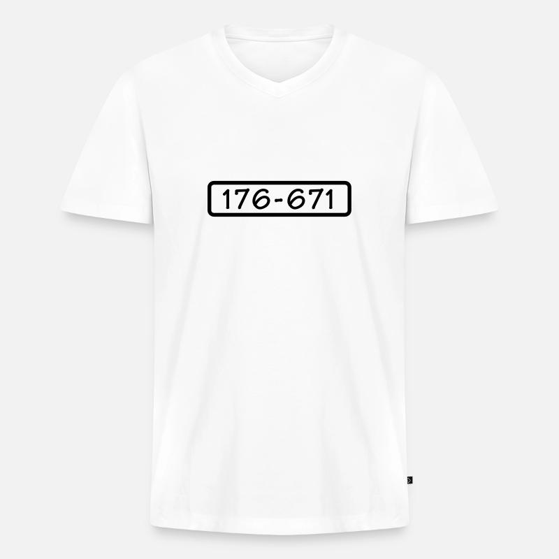 Panzerknacker - Männer Premium Bio T-Shirt mit V-Ausschnitt - Weiß