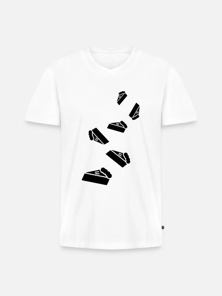 Cake cheesecake icon - Men's Premium Organic T-shirt with V-neck - white