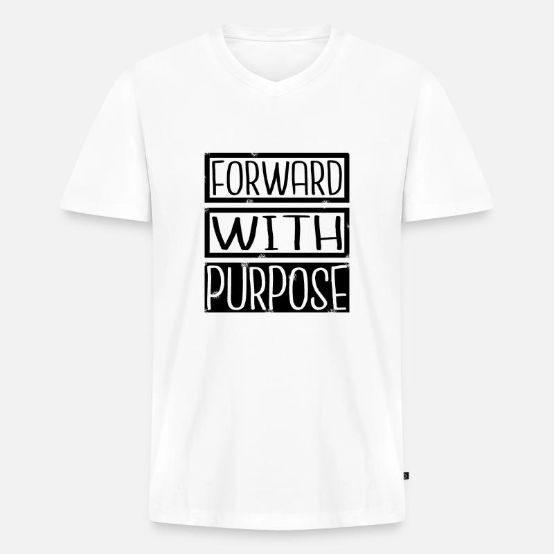 progress growth change development enthusiasm - Männer Premium Bio T-Shirt mit V-Ausschnitt - Weiß