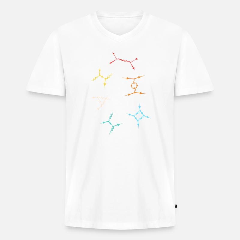 Quantenphysik Quanten Physik Quantensprung - Männer Premium Bio T-Shirt mit V-Ausschnitt - Weiß
