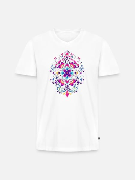 Echoes of antiquity - Men's Premium Organic T-shirt with V-neck - white