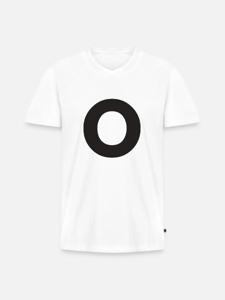 O - T-shirt encolure en V Premium bio Homme - blanc