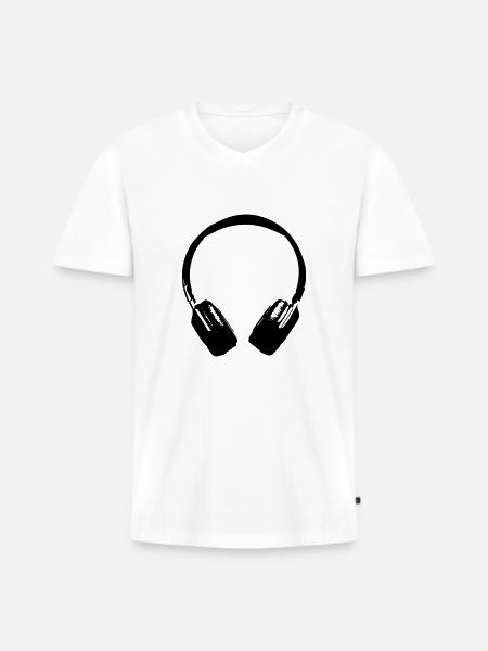 helmen - Männer Premium Bio T-Shirt mit V-Ausschnitt - Weiß