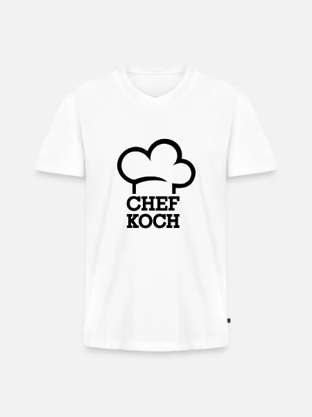 Chef - Men's Premium Organic T-shirt with V-neck - white