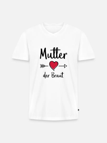 mutter der braut - Männer Premium Bio T-Shirt mit V-Ausschnitt - Weiß