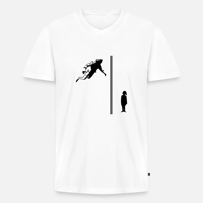 Interstellar_Murph - Männer Premium Bio T-Shirt mit V-Ausschnitt - Weiß