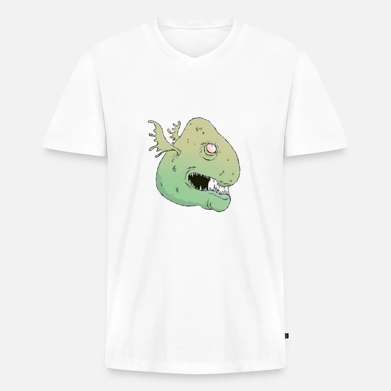 St George Louison - Männer Premium Bio T-Shirt mit V-Ausschnitt - Weiß