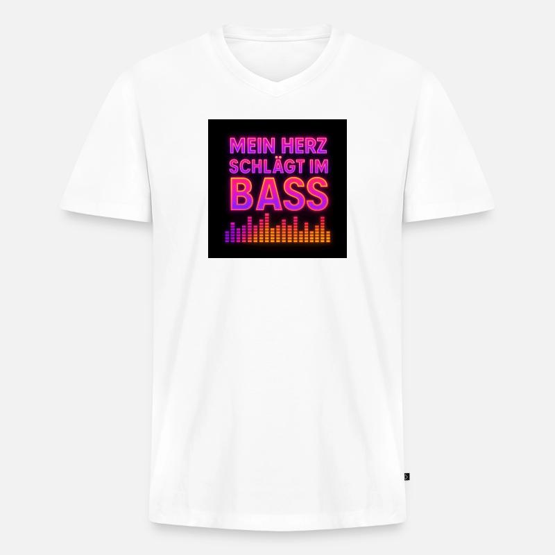 CA99D663-EC7C-4B5D-9703-3C60FD74DC17 - Männer Premium Bio T-Shirt mit V-Ausschnitt - Weiß