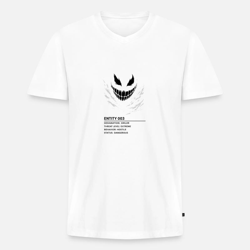 entity_003_transp_2 - Männer Premium Bio T-Shirt mit V-Ausschnitt - Weiß