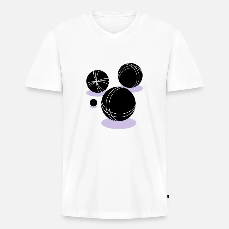 boule - Männer Premium Bio T-Shirt mit V-Ausschnitt - Weiß