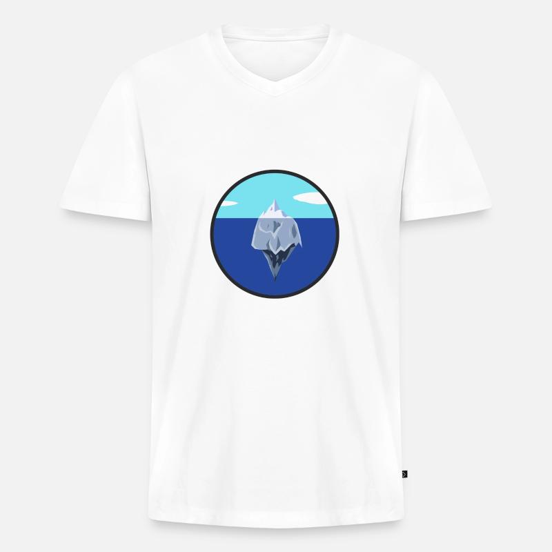 Thechillmethode - Männer Premium Bio T-Shirt mit V-Ausschnitt - Weiß