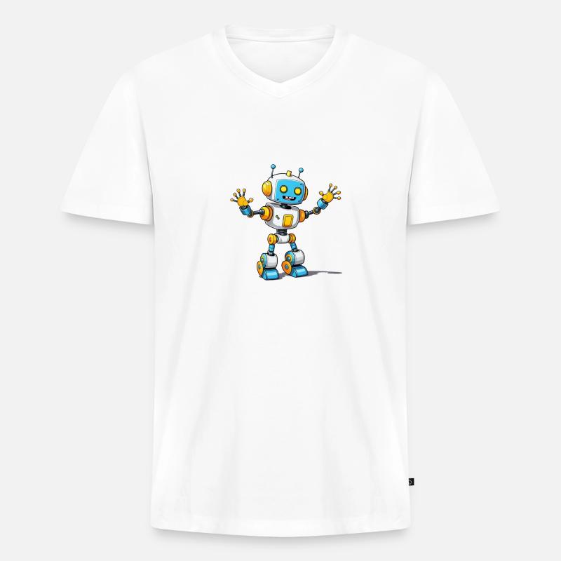 Motivation Algorithm - Männer Premium Bio T-Shirt mit V-Ausschnitt - Weiß