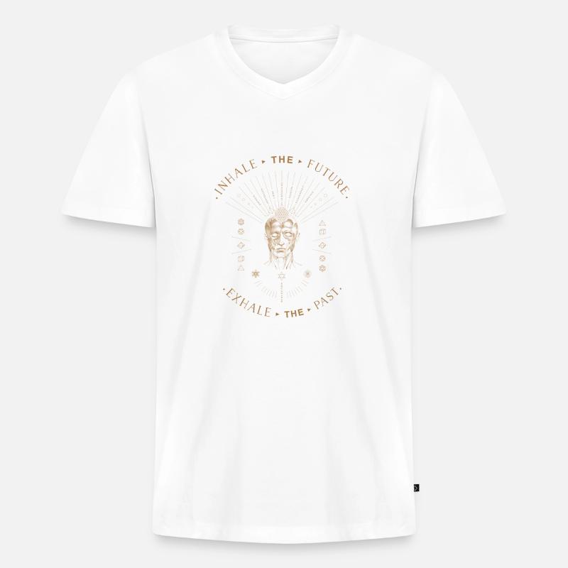 Head 25 - Männer Premium Bio T-Shirt mit V-Ausschnitt - Weiß