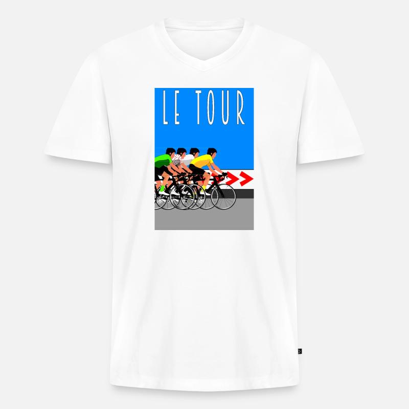 Lass unser - Männer Premium Bio T-Shirt mit V-Ausschnitt - Weiß