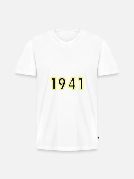 1941 Year Birthday - Men's Premium Organic T-shirt with V-neck - white