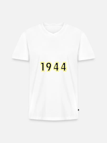 1944 Year Birthday - Men's Premium Organic T-shirt with V-neck - white