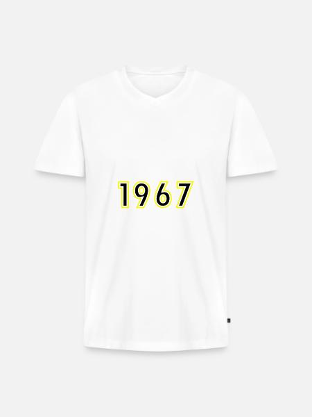 1967 Year Birthday - Men's Premium Organic T-shirt with V-neck - white