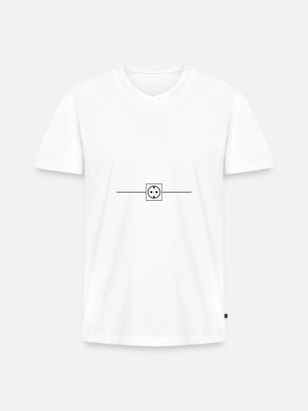 Socket Power Icon Electrician - Men's Premium Organic T-shirt with V-neck - white