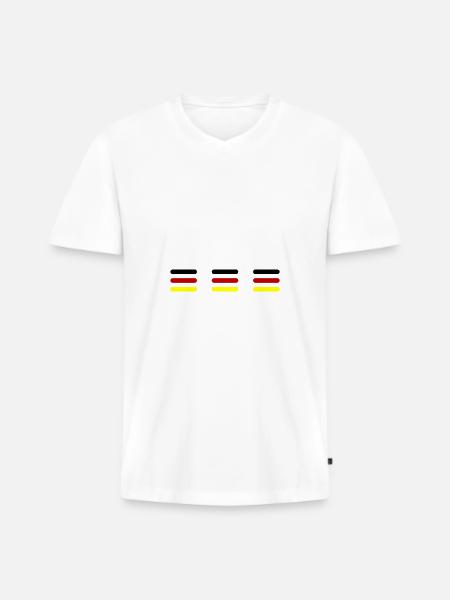 Germany Line Germany Team - Men's Premium Organic T-shirt with V-neck - white