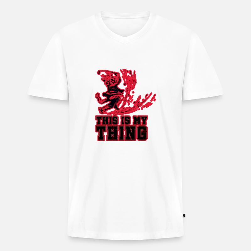 This is my Thing - Männer Premium Bio T-Shirt mit V-Ausschnitt - Weiß