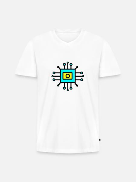 Chip Digital Computer Sensor - Men's Premium Organic T-shirt with V-neck - white