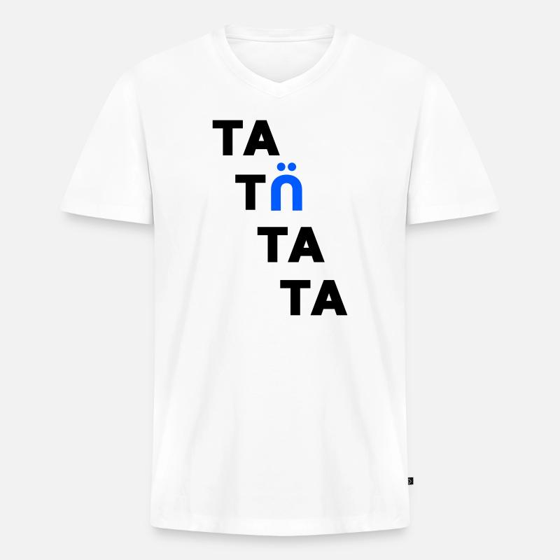 tatuetata - Männer Premium Bio T-Shirt mit V-Ausschnitt - Weiß