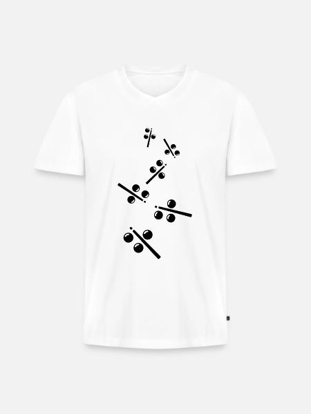 Billard symbol icon - Männer Premium Bio T-Shirt mit V-Ausschnitt - Weiß