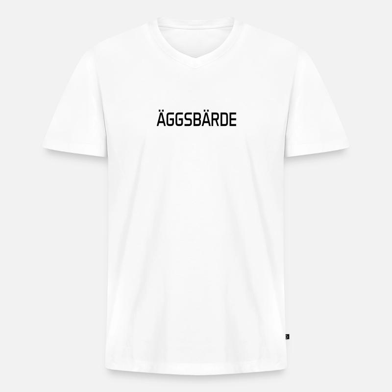 Äggsbärde Experte Sächsisch Geschenkidee - Männer Premium Bio T-Shirt mit V-Ausschnitt - Weiß