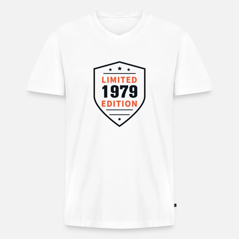 Limitierte Version 1979 - Männer Premium Bio T-Shirt mit V-Ausschnitt - Weiß
