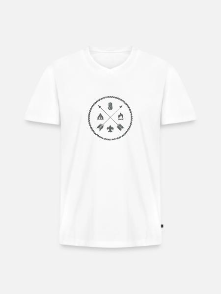 scout - Men's Premium Organic T-shirt with V-neck - white