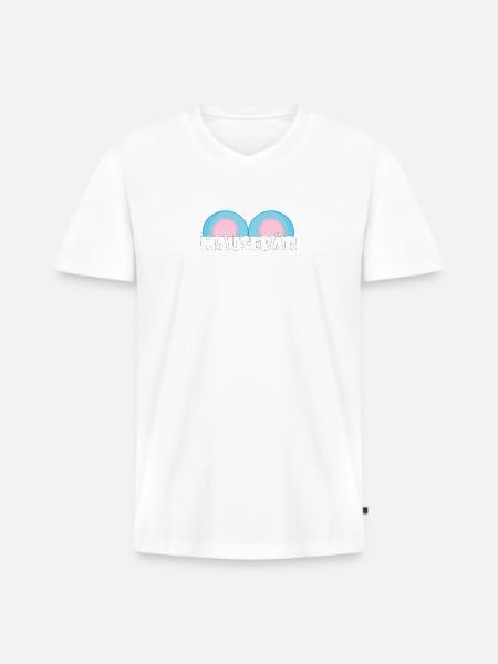 Kosename Mausebär Geschenkidee - Männer Premium Bio T-Shirt mit V-Ausschnitt - Weiß