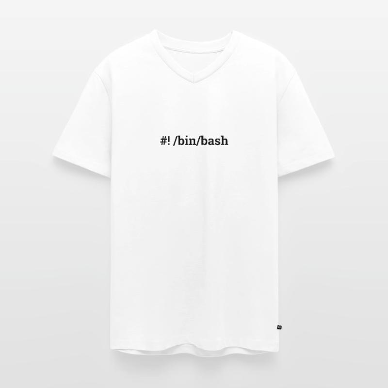 "/bin/bash" | Admin, Computer Science Men's Premium Organic T-shirt with V-neck