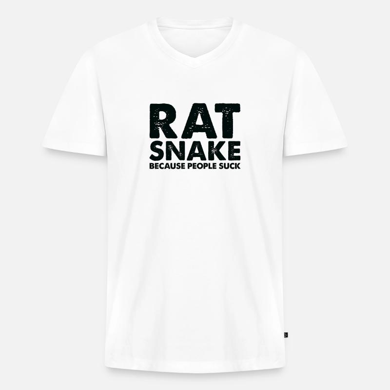 Leute Saugen Rattenschlangen - Männer Premium Bio T-Shirt mit V-Ausschnitt - Weiß