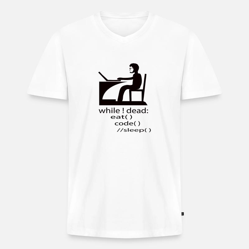 Softwareentwickler Programmierer Geschenk - Männer Premium Bio T-Shirt mit V-Ausschnitt - Weiß