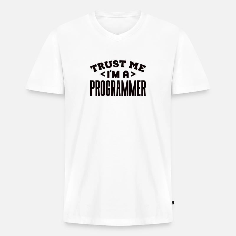 Software Developer Programmer Gift - Men's Premium Organic T-shirt with V-neck - white