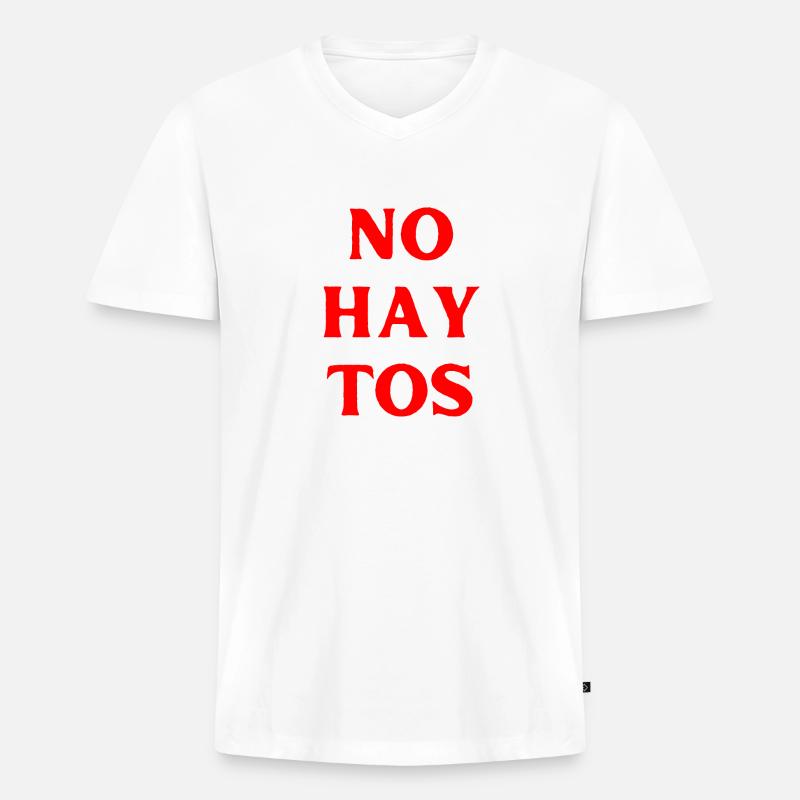 Kein Problem Spanisch Sprache - Männer Premium Bio T-Shirt mit V-Ausschnitt - Weiß