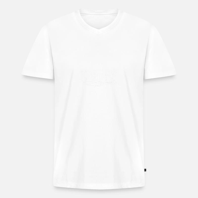 Scharfe Messer Sind Wichtig - Männer Premium Bio T-Shirt mit V-Ausschnitt - Weiß