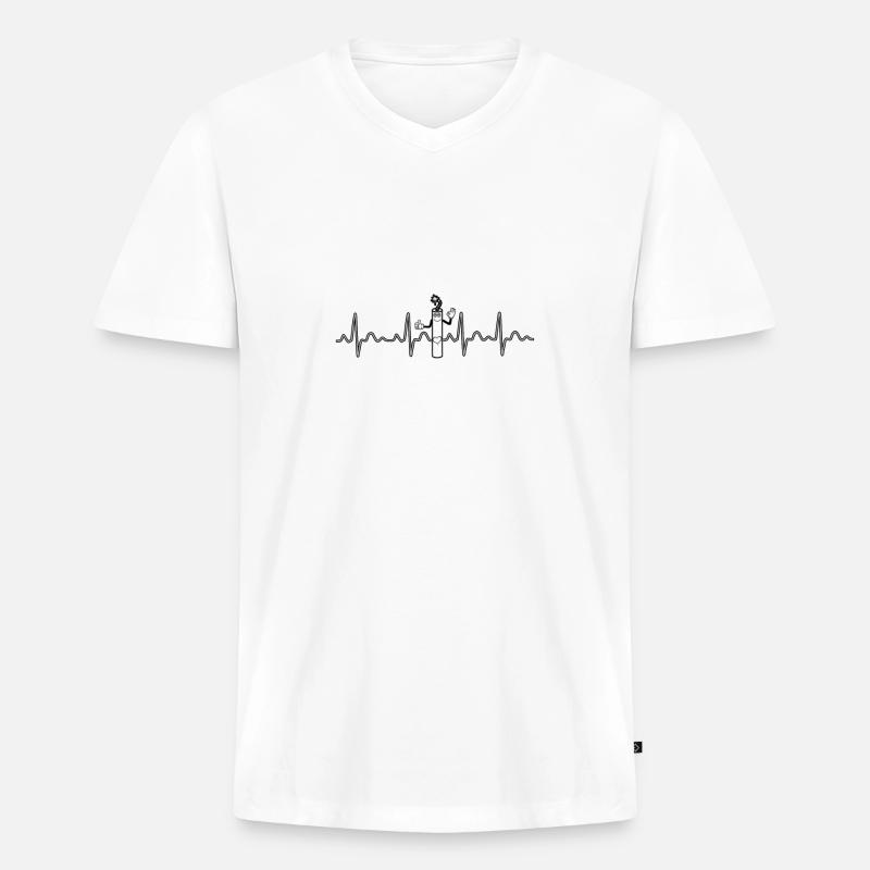 Dynamite gift, explosive explosion blasting - Men's Premium Organic T-shirt with V-neck - white