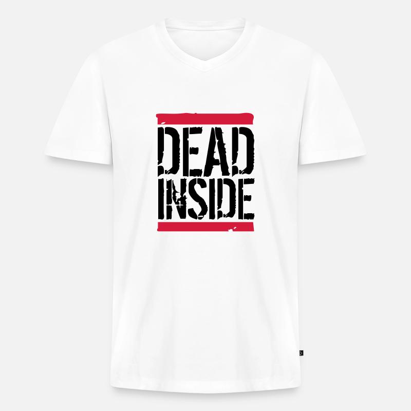Innerlich Tot Logo - Männer Premium Bio T-Shirt mit V-Ausschnitt - Weiß