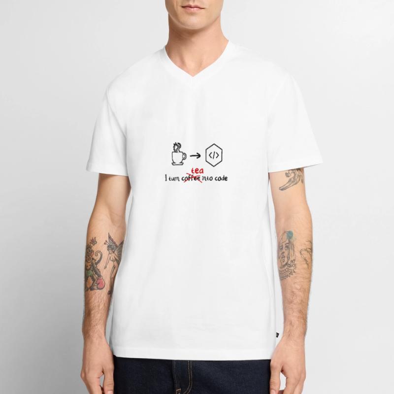 Tee Software Entwickler Engineer Programmer Männer Premium Bio T-Shirt mit V-Ausschnitt