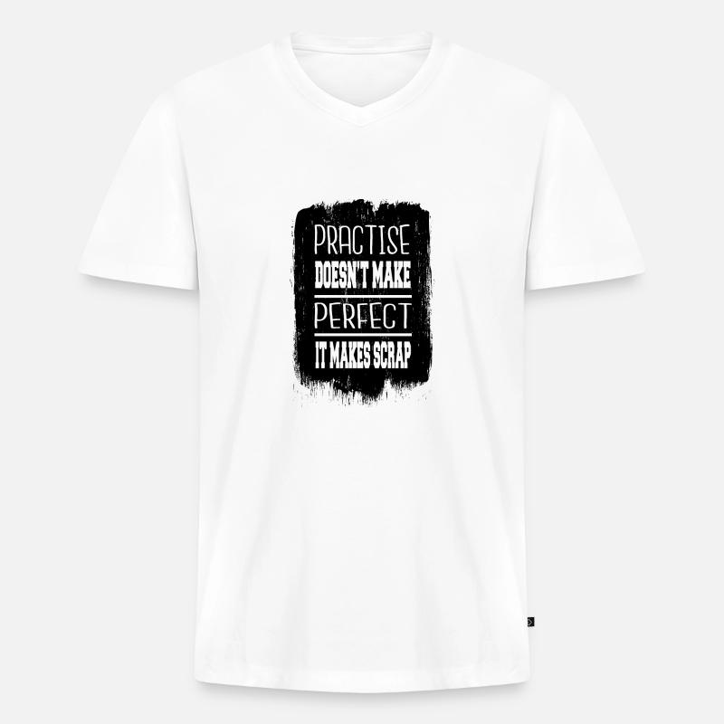 tools construction carpenter carpenter plumber - Männer Premium Bio T-Shirt mit V-Ausschnitt - Weiß