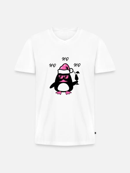 Beach Duck Christmas - Men's Premium Organic T-shirt with V-neck - white