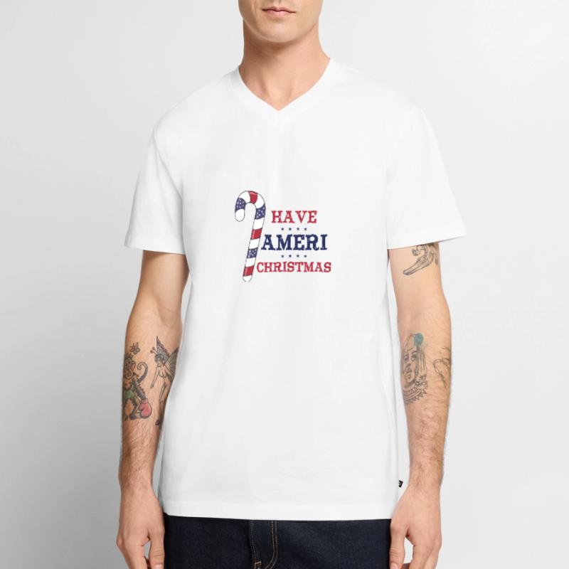 Avoir Ameri Noël T-shirt encolure en V Premium bio Homme