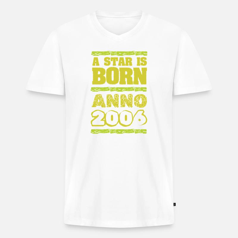 Spruch 2006 - Männer Premium Bio T-Shirt mit V-Ausschnitt - Weiß