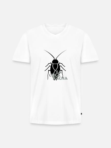 La Cucaracha, die Küchenschabe, spanisch, Español - Männer Premium Bio T-Shirt mit V-Ausschnitt - Weiß