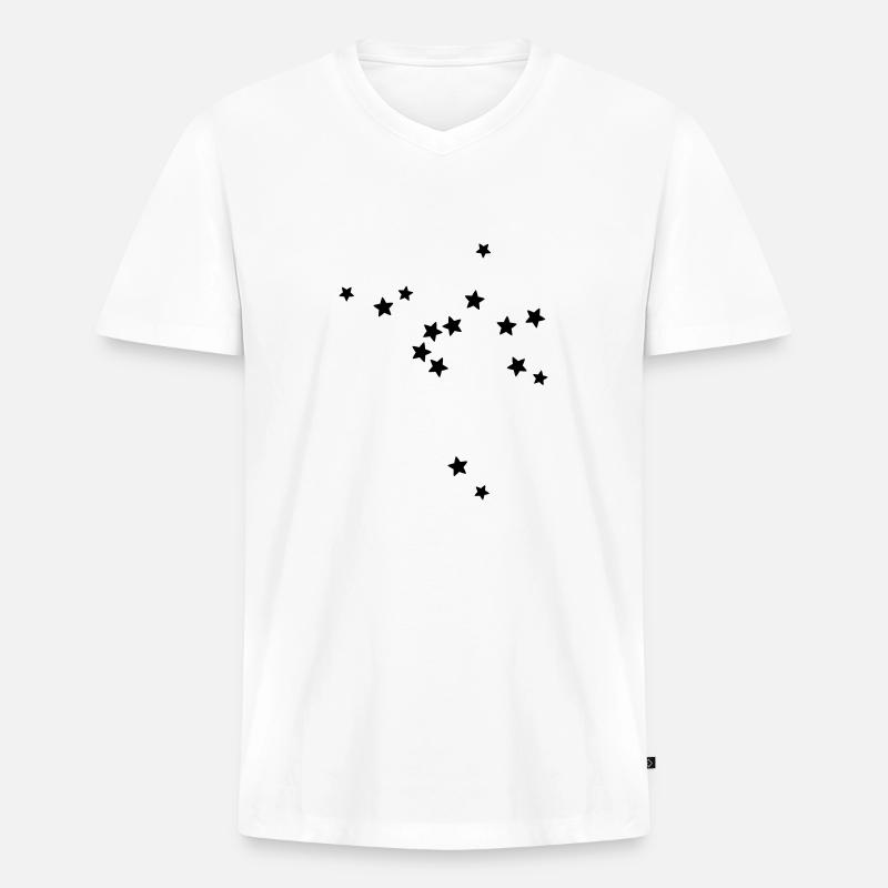 Sternbild Schütze - Männer Premium Bio T-Shirt mit V-Ausschnitt - Weiß
